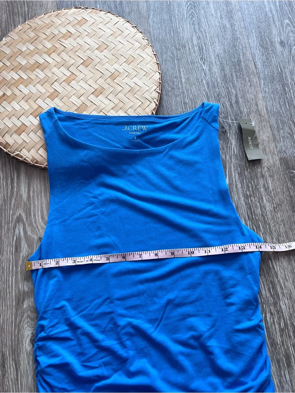 J. Crew form‎ knit tank in blue NWT